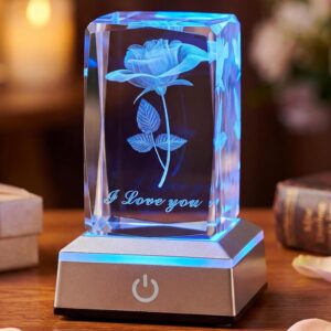 Rose Crystal Night Lamp