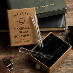 transparent glass cigarette holder 2ps