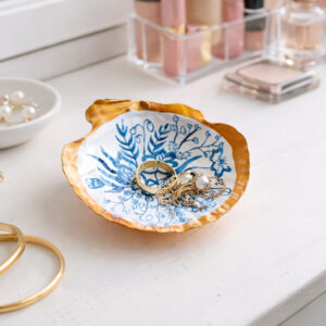 Blue Shell Jewelry Dish