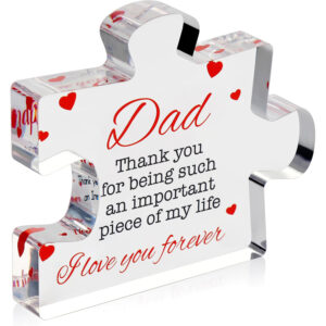 Engraved Acrylic Block Puzzle for Dad