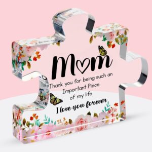 Engraved Acrylic Block Puzzles Piece for Mom