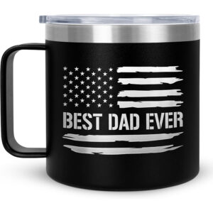 Stainless Steel Insulated Coffee Mug with Lid for Dad